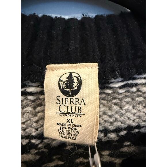 Sierra Club Fair Isle Wool Blend Zip Sweater – Size XL – NWT - Picture 3 of 5